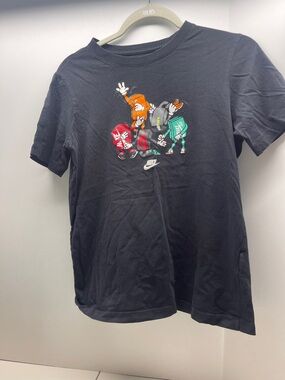 Nike Black Tee with Colorful Sneaker Characters
